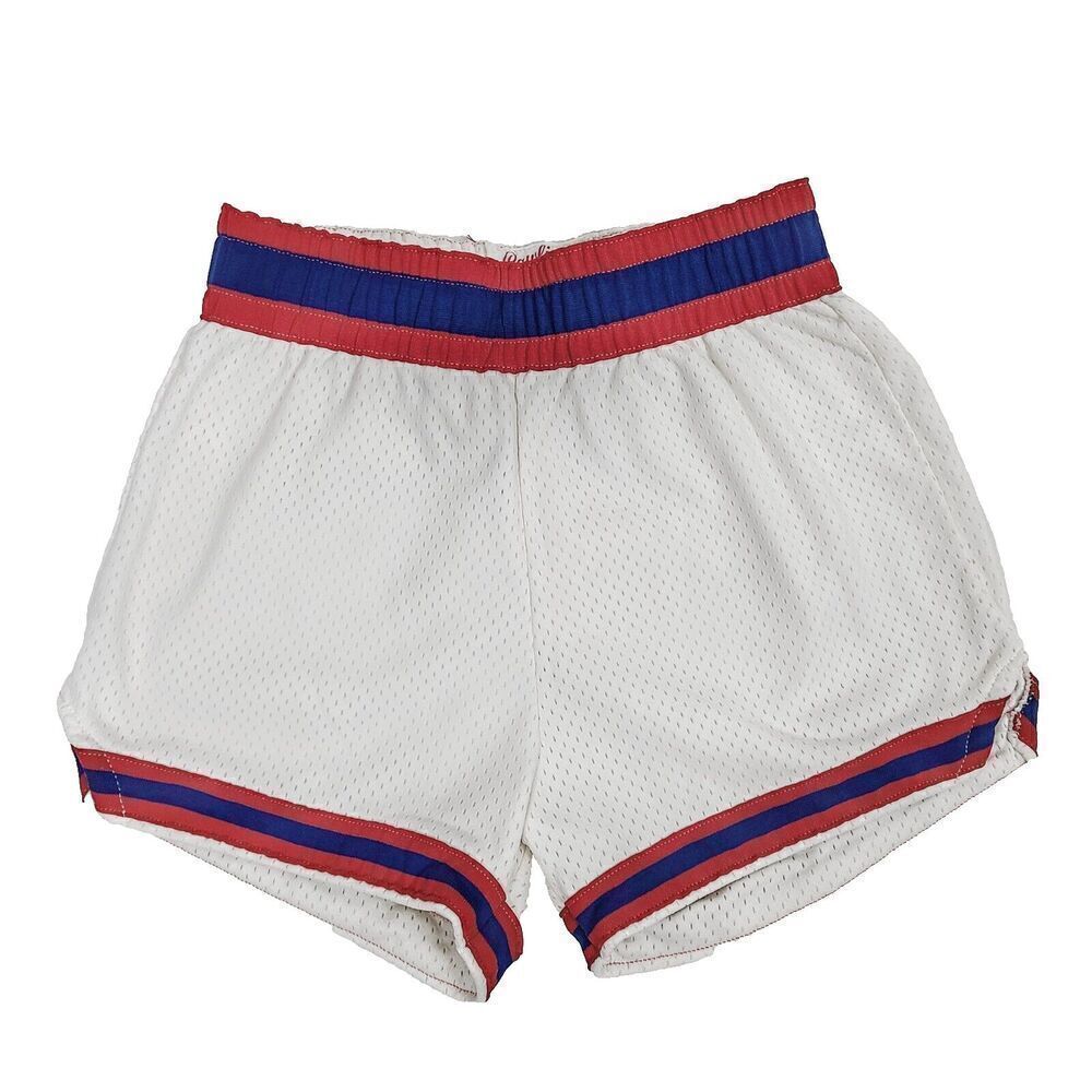 Vintage Rawlings Womens‎ Mesh Shorts Size Small Elastic Waist Pull On White